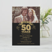 Foto zum 50. Hochzeitstag Einladung (Stehend Vorderseite)