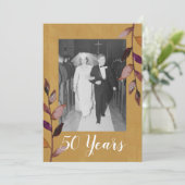 Foto zum 50. Hochzeitstag - Goldgrube Einladung (Stehend Vorderseite)