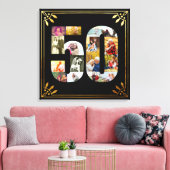 Foto zum 50. Hochzeitstag Schwarzes Gold Art Deco Leinwanddruck (Insitu (Wohnzimmer))