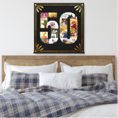 Foto zum 50. Hochzeitstag Schwarzes Gold Art Deco Leinwanddruck (Insitu (Schlafzimmer))