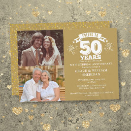 Foto zum 50. Jahrestag der Hochzeit Einladung