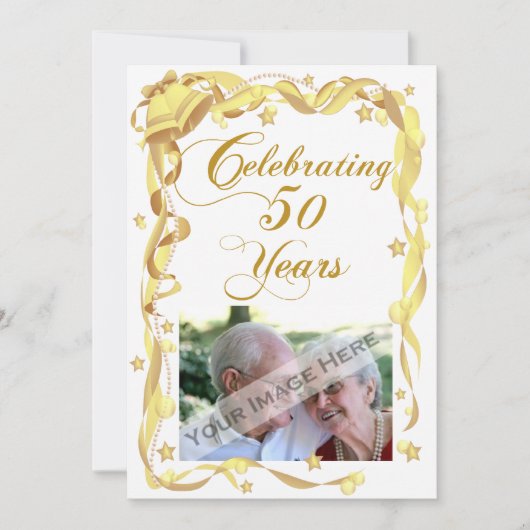 Foto zum 50. Jubiläum Party Einladung (Vorderseite)
