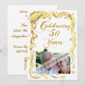 Foto zum 50. Jubiläum Party Einladung (Vorne/Hinten)