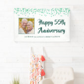 Foto zum 55. Jahrestag Emerald Green Confetti Banner (Insitu)