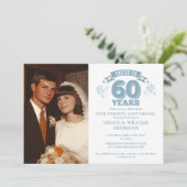 Foto zum 60. Hochzeitstag Einladung (Stehend Vorderseite)