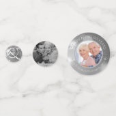 Foto zum 60. Hochzeitstag Silber Personalisiert Konfetti (Vorderseiten)