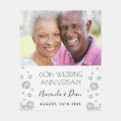 Foto zum 60. Jahrestag der Diamantenhochzeit Fleecedecke (Vorderseite)