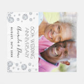 Foto zum 60. Jahrestag der Diamantenhochzeit Fleecedecke (Vorderseite (Horizontal))