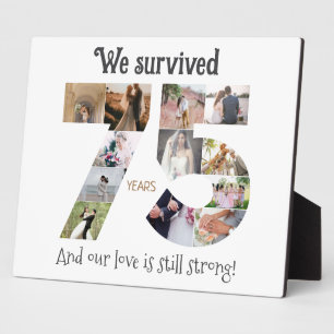 Foto zum 75. Hochzeitstag Fotoplatte