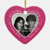 Foto zum 8. Hochzeitstag Keramikornament (Vorne)