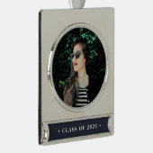 Foto zum Abschluss eines Jahrgangs Banner-Ornament Silber (Rechts)