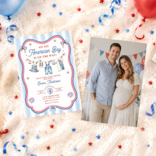 Foto zum Baby Shower All American Boy Einladung