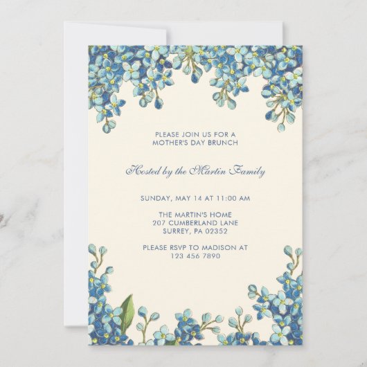 Foto zum Brunch der botanischen Mutter Einladung (Vorderseite)