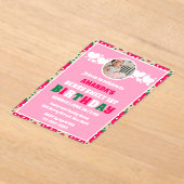 Foto zum ersten Geburtstag mit Erdbeeren Acryleinladungen (Ablage )