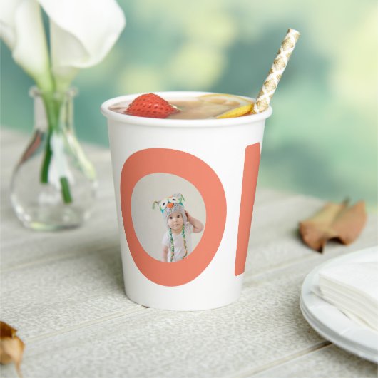 Foto zum ersten Geburtstag Pappbecher (In Situ)