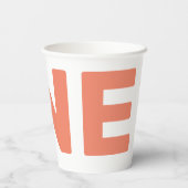 Foto zum ersten Geburtstag Pappbecher (Rückseite)