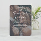 Foto zum ersten Hochzeitstag und Weißtext Einladung (Stehend Vorderseite)