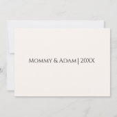 Foto zum Ersten Muttertag Mommy-Geschenk halten Karte (Rückseite)