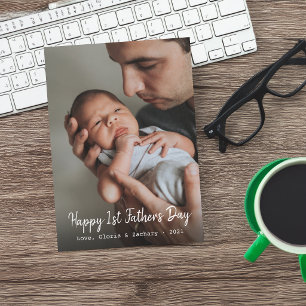 Foto zum ersten Vatertag Feiertagskarte