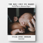 Foto zum ersten Vatertag Fotoplatte (Vorderseite)