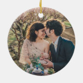 Foto zum ersten Weihnachtsfest mit Liebe Keramik Ornament (Hinten)