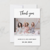 Foto zum Geburtstag Dankeskarte (Vorderseite)