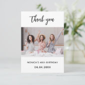 Foto zum Geburtstag Dankeskarte (Stehend Vorderseite)