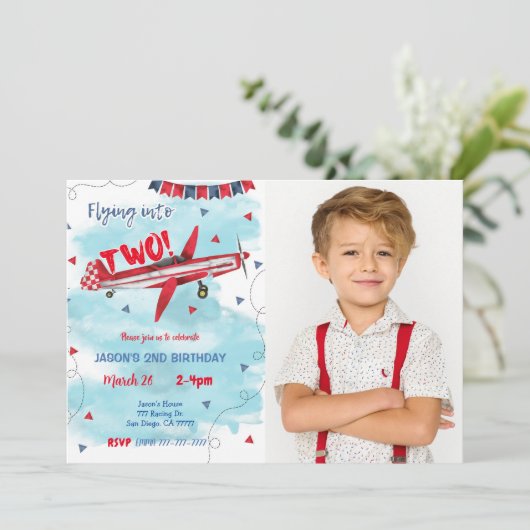 Foto zum Geburtstag Einladung (Stehend Vorderseite)