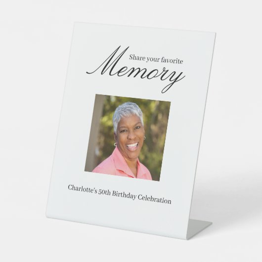 Foto zum Geburtstag Sockelschild (Vorderseite)