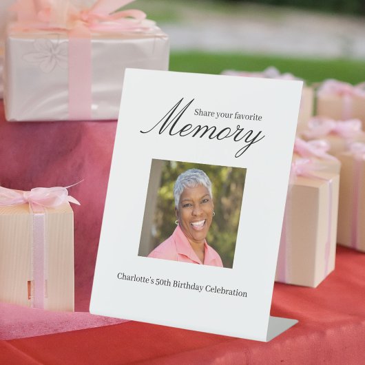 Foto zum Geburtstag Sockelschild