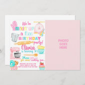 Foto zum Geburtstag von Mädchen/Backen Einladung (Vorne/Hinten)