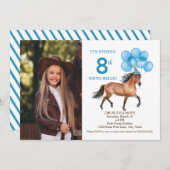 Foto zum Geburtstag von Pferd Lover Einladung (Vorne/Hinten)