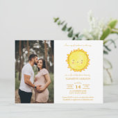 Foto zum Herunterladen von Watercolor Sunshine Bab Einladung (Stehend Vorderseite)