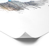 Foto zum Hochzeitsessen mit mehrfarbigen Namen Kee Poster (Ecke)