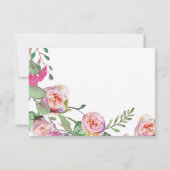 Foto zum Hochzeitsfeiern mit Aquarellblume Danke K (Rückseite)