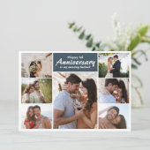 Foto zum Hochzeitstag | Collage Greeting Card (Stehend Vorderseite)
