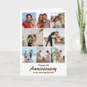 Foto zum Hochzeitstag | Collage Personalisiert Karte (Vorderseite)