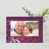 Foto zum Hochzeitstag Dankeskarte (Stehend Vorderseite)