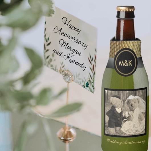 Foto zum Hochzeitstag Flaschenkühler