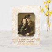 Foto zum Hochzeitstag Karte (Gelbe Blume)