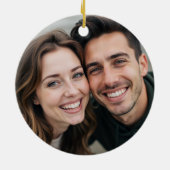 Foto zum Hochzeitstag Keramik Ornament (Hinten)