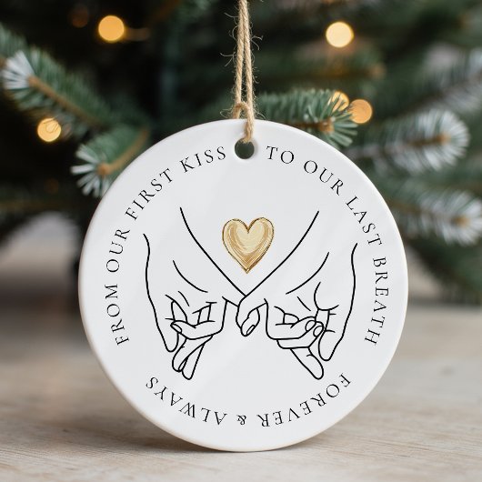 Foto zum Hochzeitstag Keramik Ornament