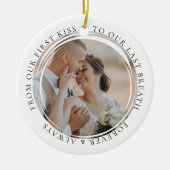 Foto zum Hochzeitstag Keramik Ornament (Vorne)