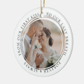 Foto zum Hochzeitstag Keramik Ornament (Links)