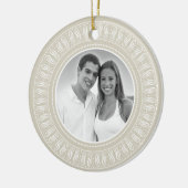 Foto zum Hochzeitstag Keramikornament (Links)