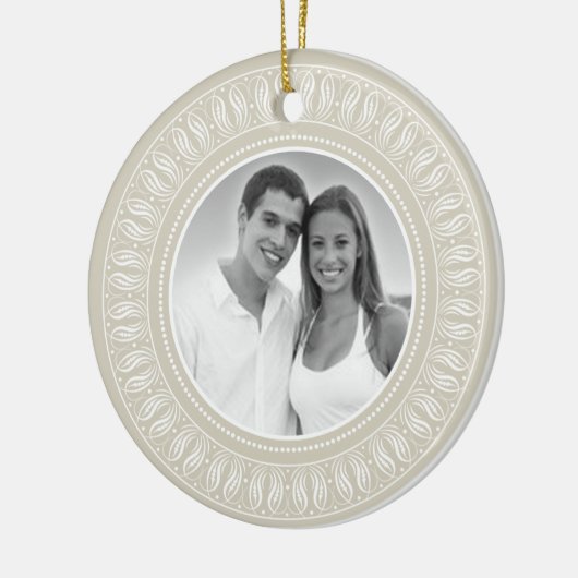 Foto zum Hochzeitstag Keramikornament (Links)