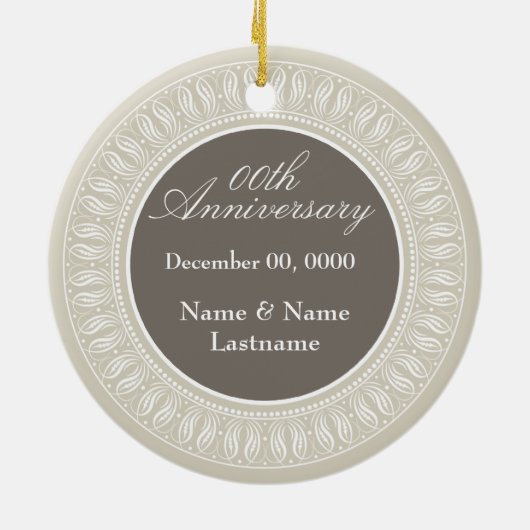 Foto zum Hochzeitstag Keramikornament (Hinten)