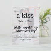 Foto zum Hochzeitstag Moderne schicke Einladung (Stehend Vorderseite)