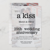 Foto zum Hochzeitstag Moderne schicke Einladung (Vorne/Hinten)