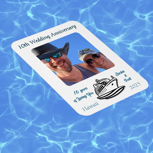 Foto zum Hochzeitstag PERSONALISIEREN Magnet